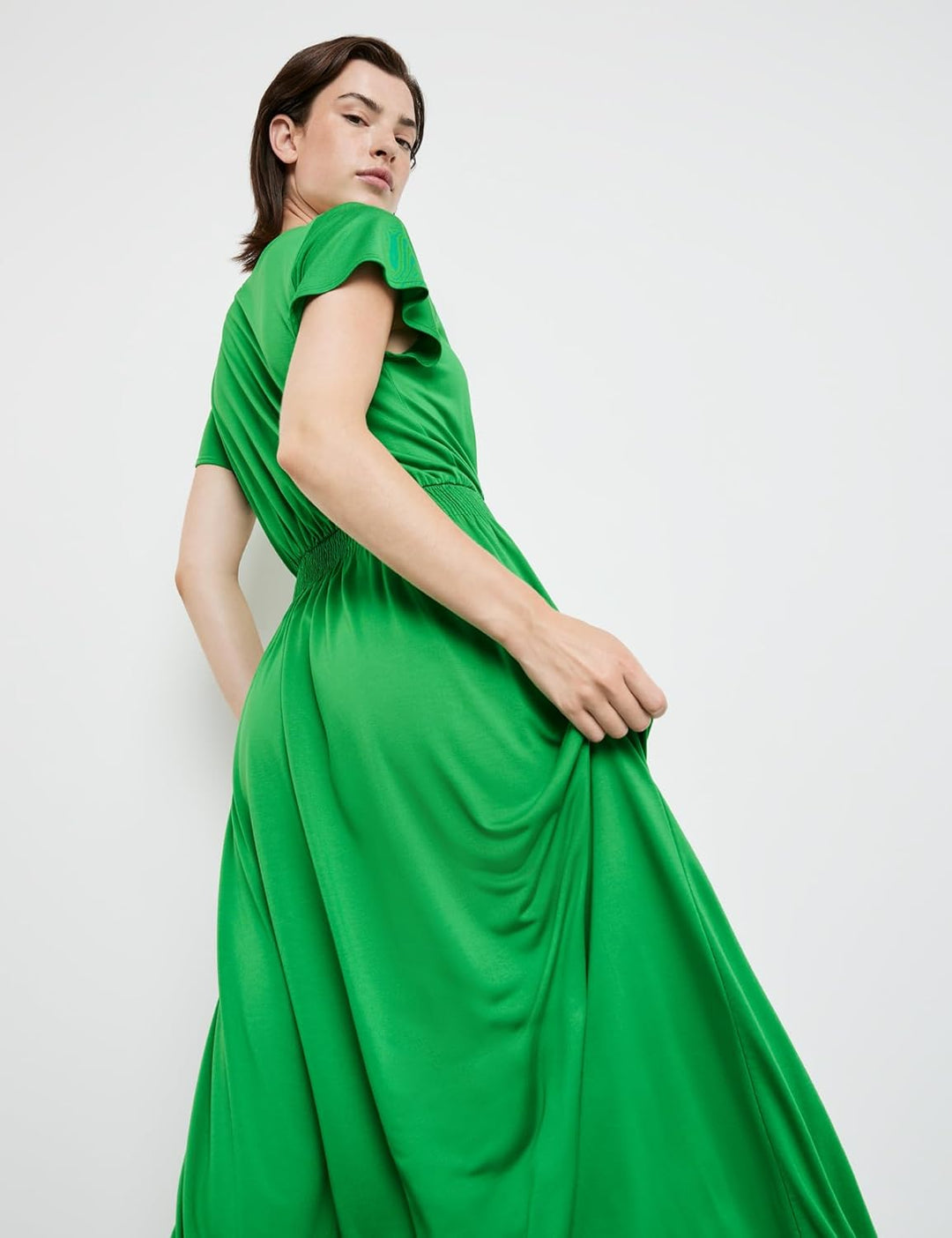 Taifun Damen Lässiges Kleid 44 Cosmic Green, 44 Cosmic Green