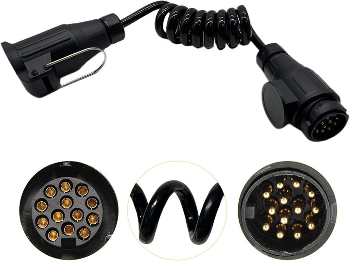 Spiralkabel Verlängerungskabel, 13-polig auf 13 Polig Adapter Stecker Männlich/Weibliche Stecker Ver