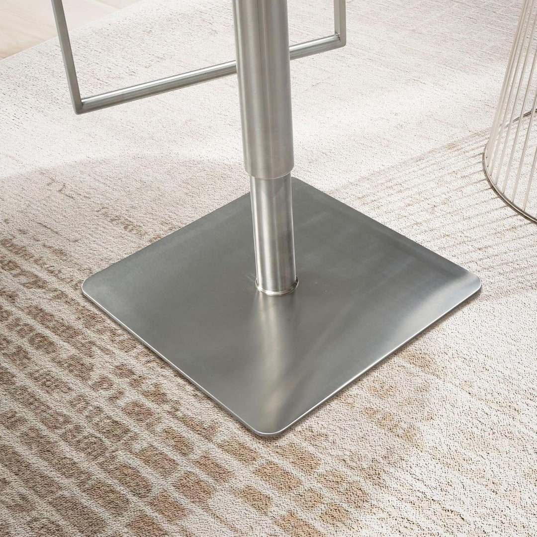 FineBuy Barhocker Schwarz Kunstleder Edelstahl Design Barstuhl Modern, Tresenstuhl Drehbar Gepolster