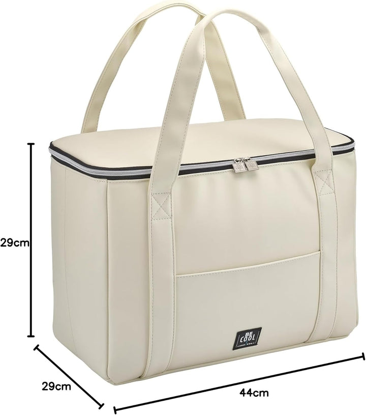 Grosse City Kühltasche L, 44 x 22 x 29cm 28 L Volumen mit Breiten Tragegriffen für Picknick, Schule,