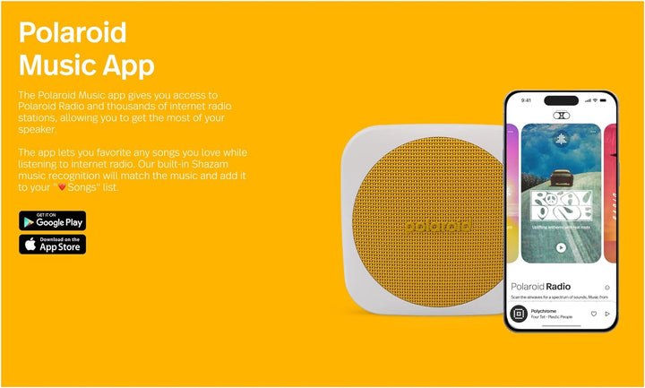 Polaroid P1 Music Player (Black) - Super Portable Wireless Bluetooth Speaker Rechargeable with IPX5