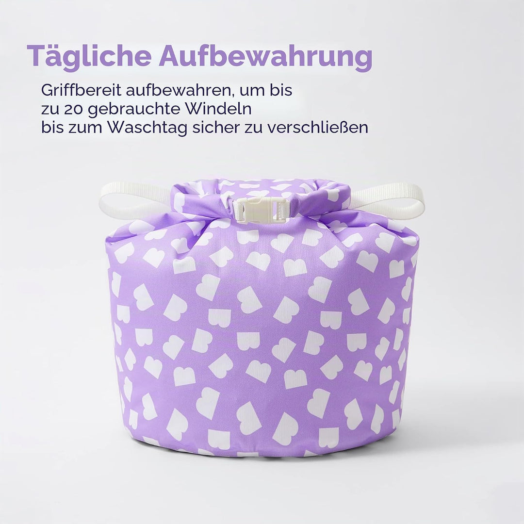Bambino Mio, Stay at Home Nassbeutel – Grosse, wasserdichte Windelwäsche-Aufbewahrungstasche Mutig,