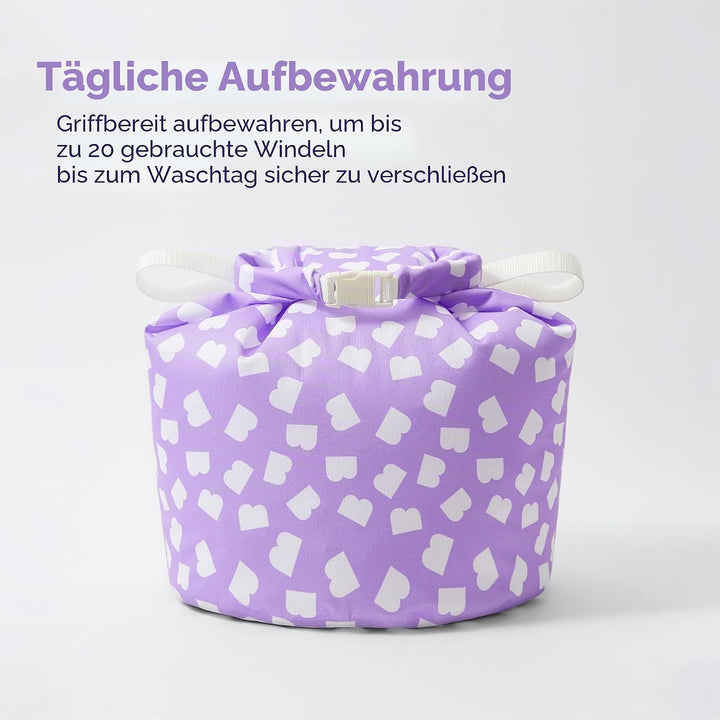 Bambino Mio, Stay at Home Nassbeutel – Grosse, wasserdichte Windelwäsche-Aufbewahrungstasche Mutig,