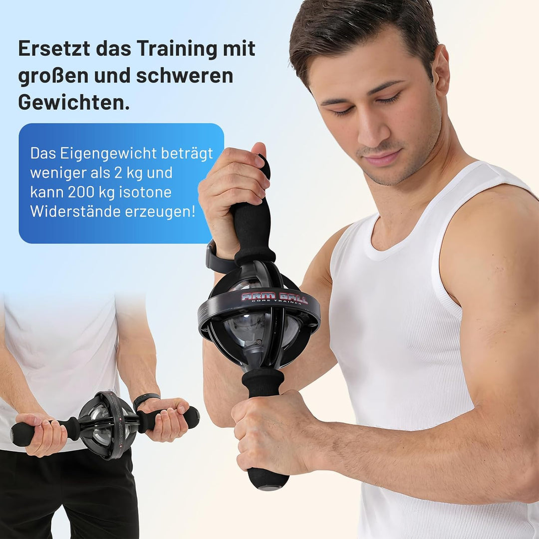 Gyro-Trainer Pro Handtrainer, Doppelgriff, 200kg Widerstand, für Muskelaufbau und Handgelenkskraft