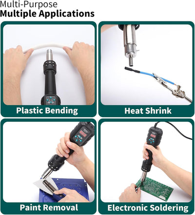 YIHUA 8858-IV Mehrzweck-Heissluftfön für Basteln Elektroniklöten DIY Schrumpfschlauch und -folie Löt