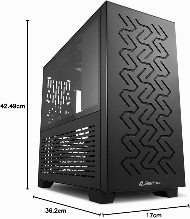 Sharkoon MS-Z1000 Black, Micro-ATX PC Gehäuse Schwarz