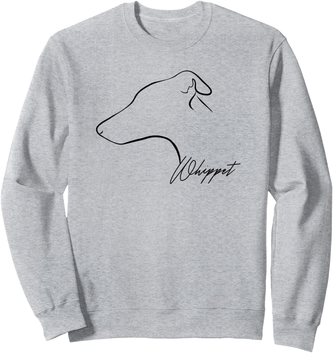 Whippet Profil Windhunde Hunderasse Hund Hunde Sweatshirt