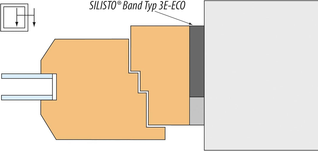 SILISTO Kompriband ECO Typ 521 10/3 Anthrazit, 12m Rolle
