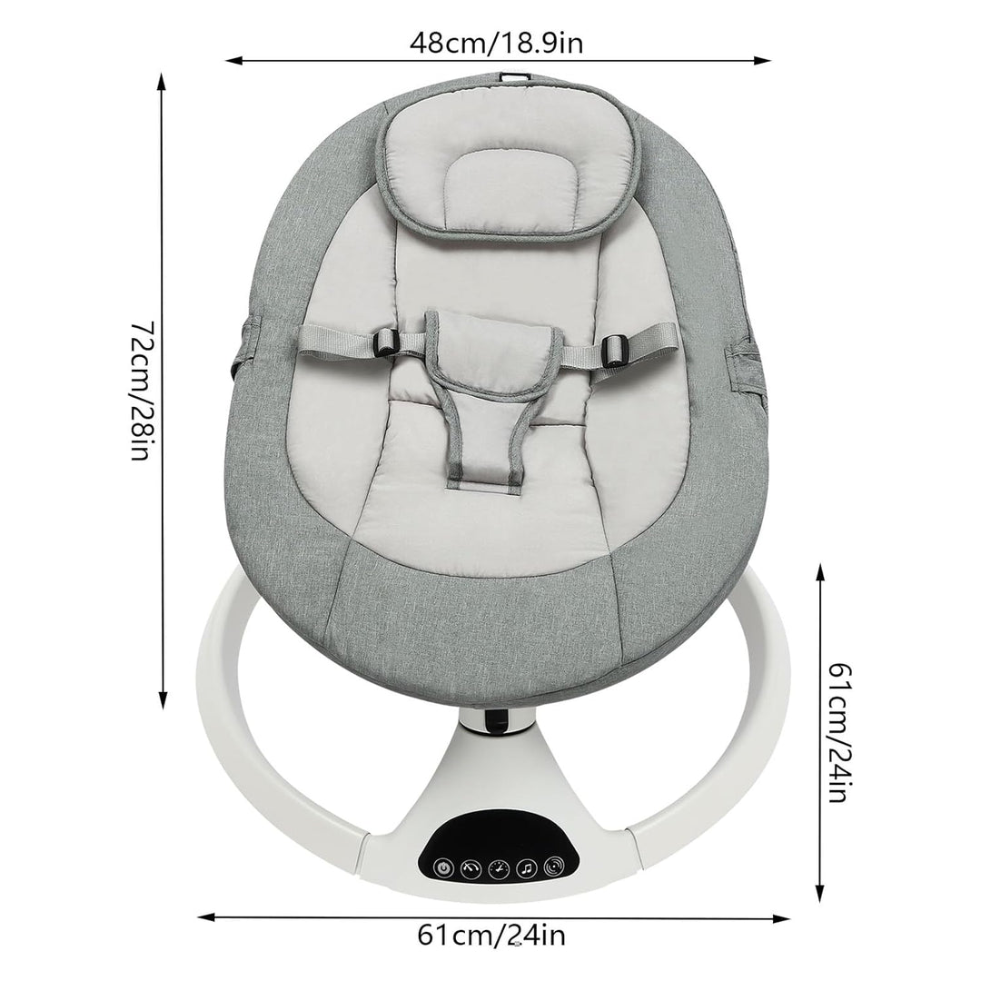 Elektrische Babywippe, Babywippe mit Bluetooth, Schaukelstuhl mit Fernbedienung for babies aged 0-12