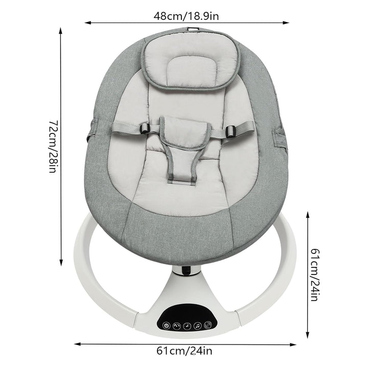 Elektrische Babywippe, Babywippe mit Bluetooth, Schaukelstuhl mit Fernbedienung for babies aged 0-12