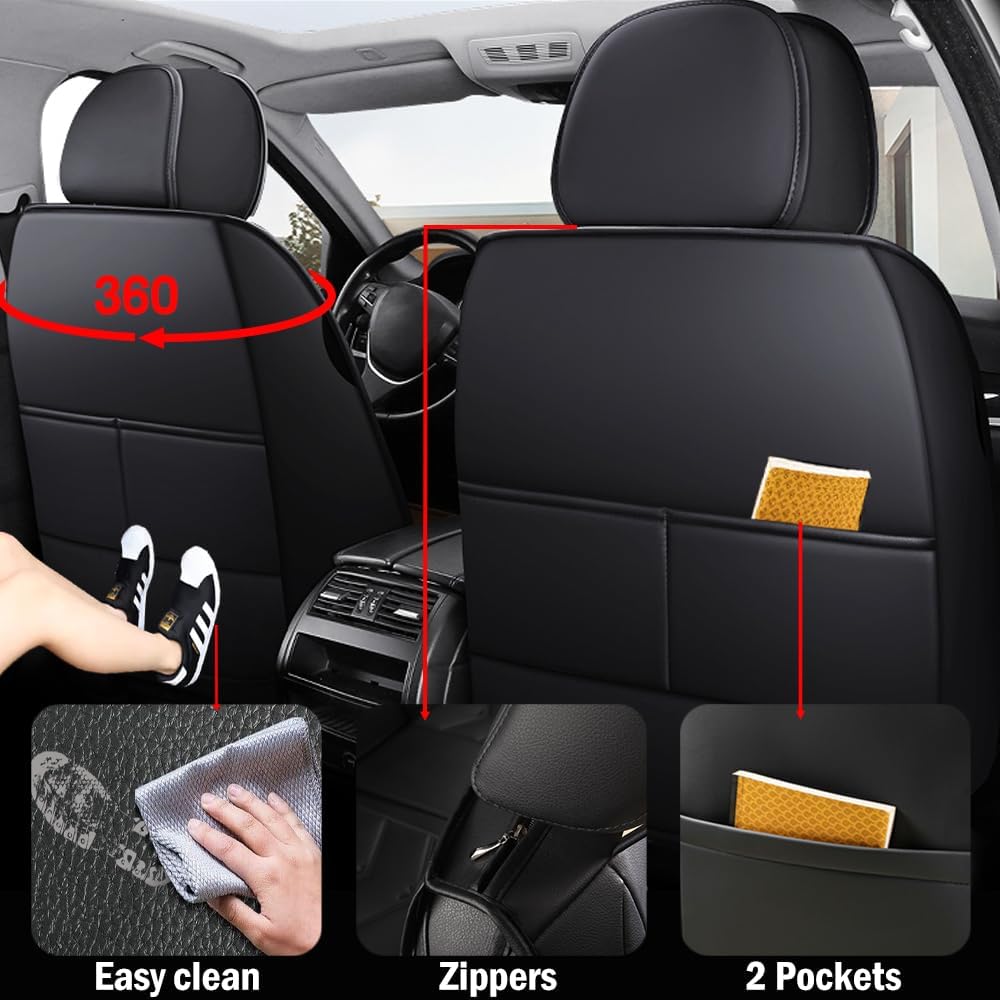 Universal-Autositzbezüge bieten Ihnen Luxus und Komfort auf der Strasse - Kunstleder, atmungsaktiv u