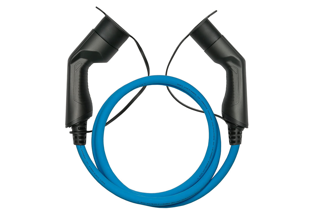 Kabelmeister Typ 2 Ladekabel | 5m - blau | 22 kW - für Elektro- und Hybridfahrzeuge - 32A | 3-Phasig