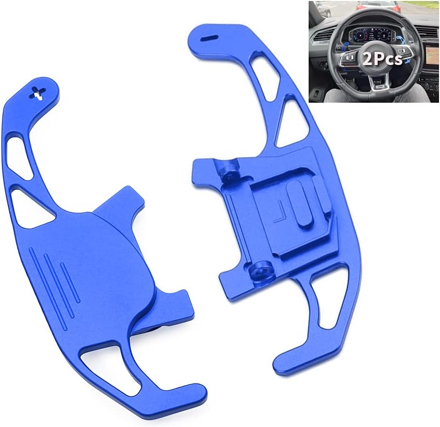 HIBEYO 2 Stücke Lenkrad Schaltwippen Verlängerung Paddles Lenkrad für VW GOLF GTI R R-line GTD GTE M