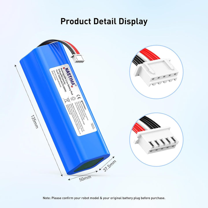 NASTIMA 14,4V 5200mAh Li-ion Ersatzakku für Ecovacs Deebot Ozmo 950, Deebot T8 T8+, Deebot T9 T9+, D