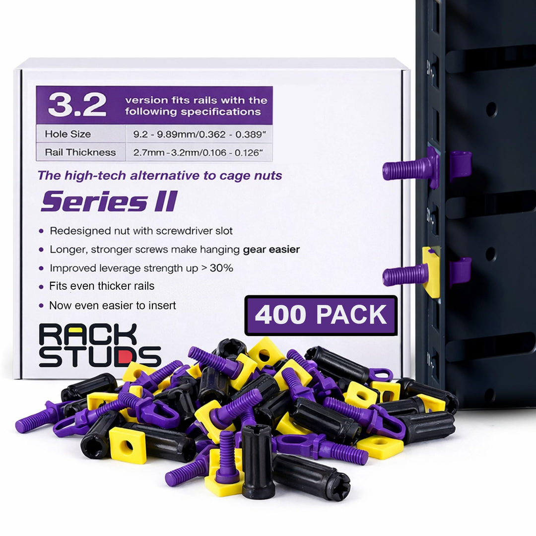 P400 - Server-Rack-Schrauben für Server-Rack-Schienen 19" quadratisch gestanzte vertikale Schienen,