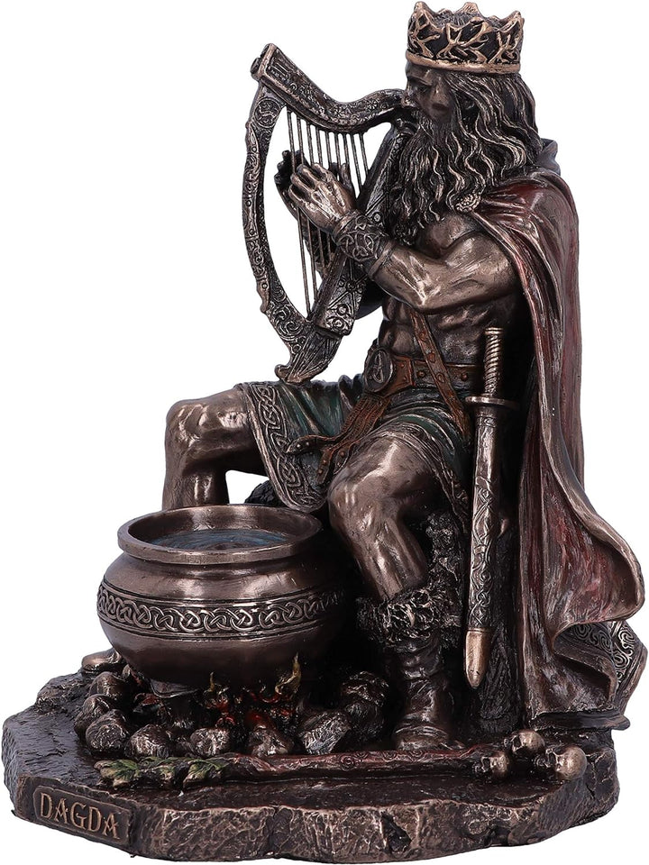 Nemesis Now Dagda König von Tuatha De Danann Keltische Gottheit-Figur, Bronze, 18,5 cm