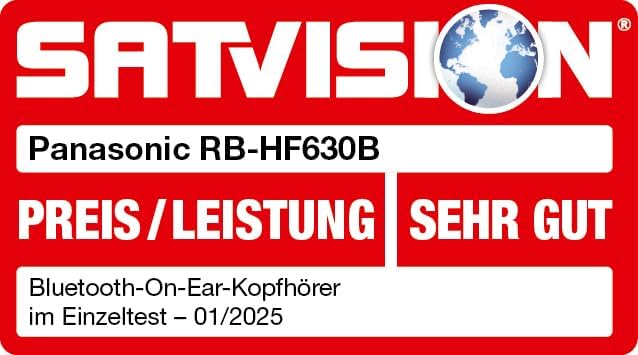Panasonic HF630B, Kabelloser Street-Kopfhörer, On-Ear, eingebautes Mikrofon, Bluetooth 5.3, Multipoi