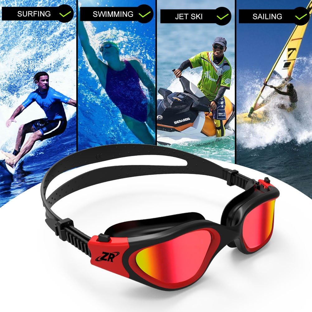 ZIONOR G1 - Polarisierte Schwimmbrille für Unisex und Erwachsene und Damen, beschlagfrei, 100% UV-Sc
