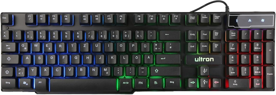 Ultron Hawk Tastatur Maus Set Gaming 4 in 1 PC Pack Combo – RGB Hintergrundbeleuchtung Tastatur [QWE