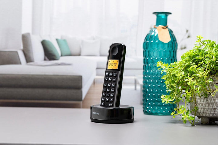 Philips Schnurloses Telefon - D1651B/01 - DECT Telefon - Haustelefon - Festnetzanschluss - Anrufbean