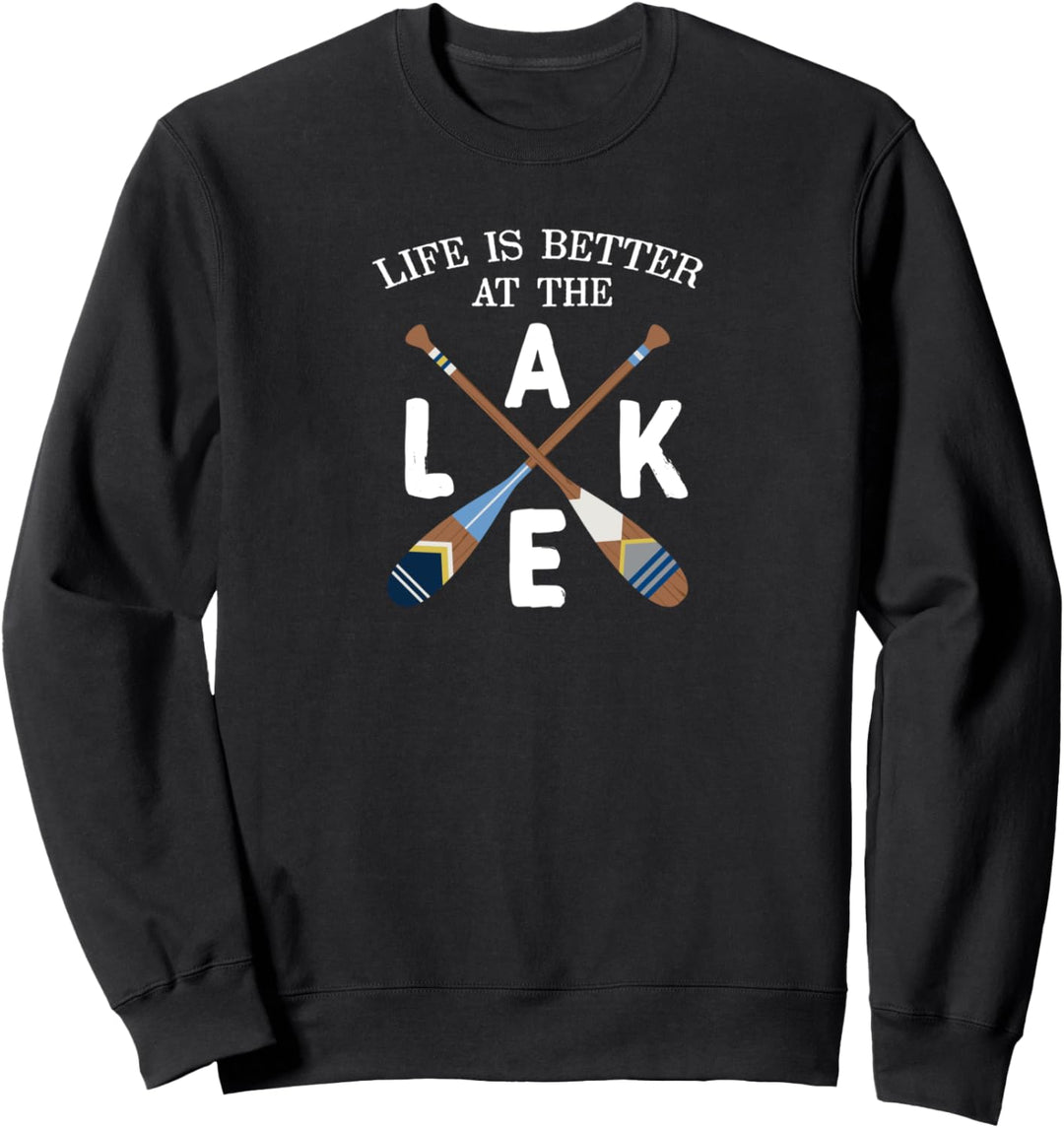 Das Leben ist besser am See Painted Paddles Sweatshirt