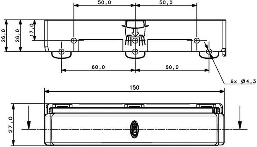 HELLA - LED-Tagfahrleuchtensatz - LEDayLine Zero - 24V - rechteckig - Anbau - Lichtscheibenfarbe: gl