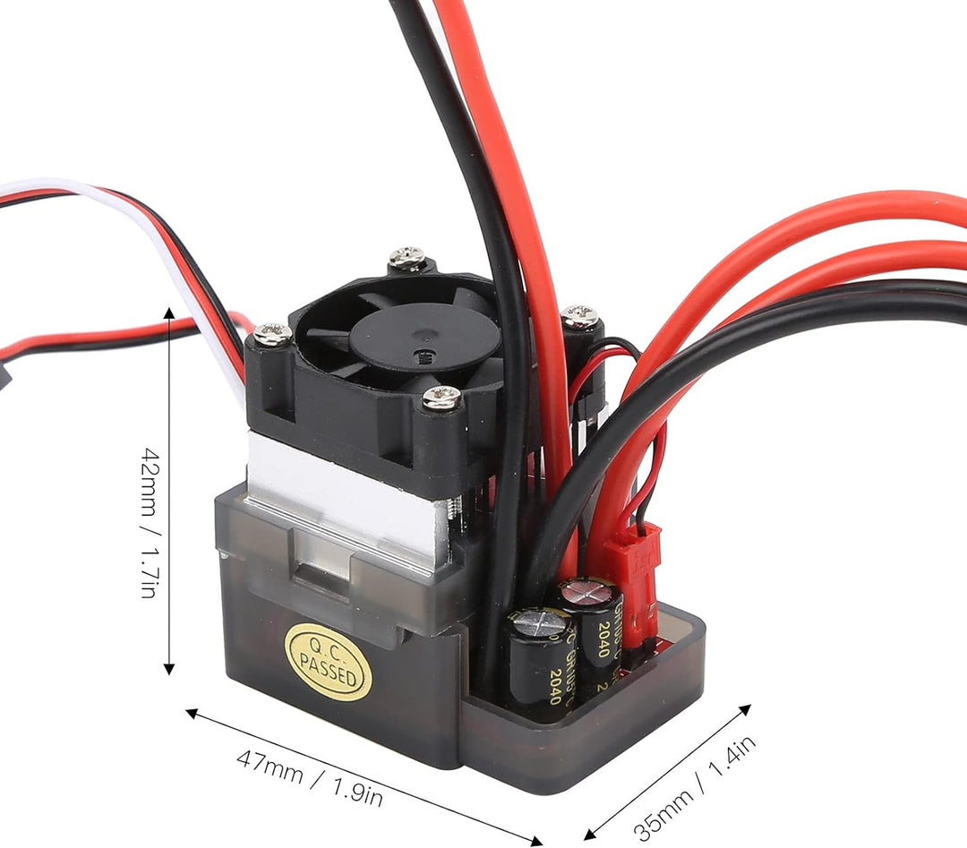 Dilwe RC Truck ESC, 7,2-16V 320A Zweiwege-Regler Gebürstet 35 X 47 X 42mm Hochspannungs-RC-Auto-Upgr
