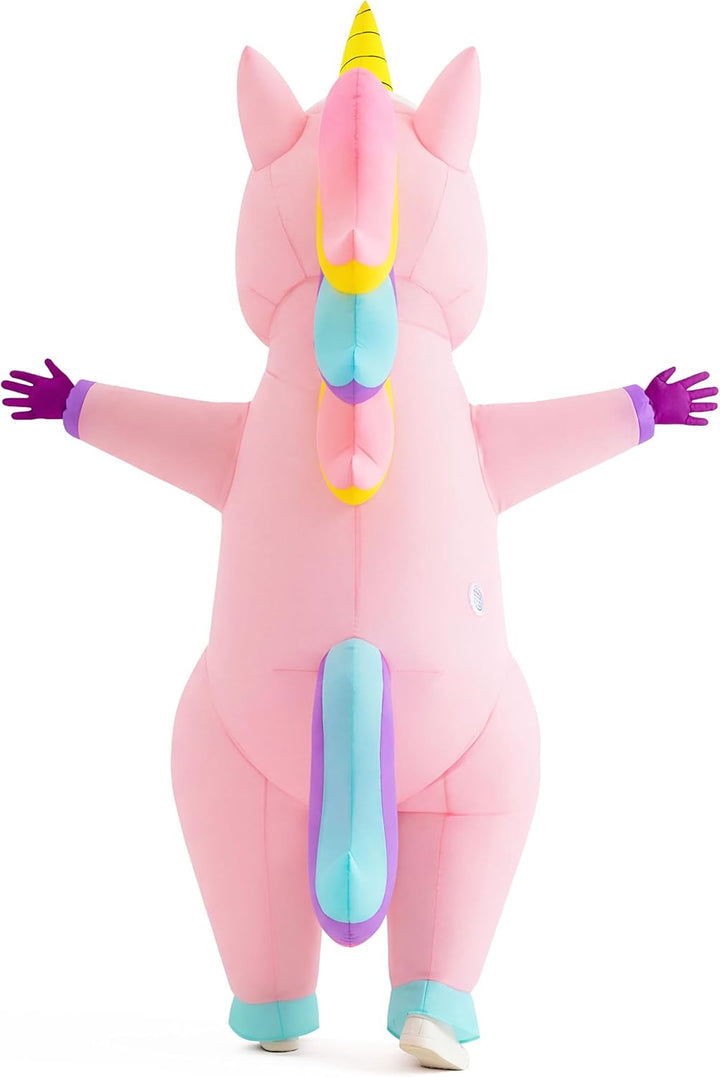 Spooktacular Creations Aufblasbares Einhorn Kostüm Ganzkörper, Einhorn Air Blow-up Kostüm für Hallow
