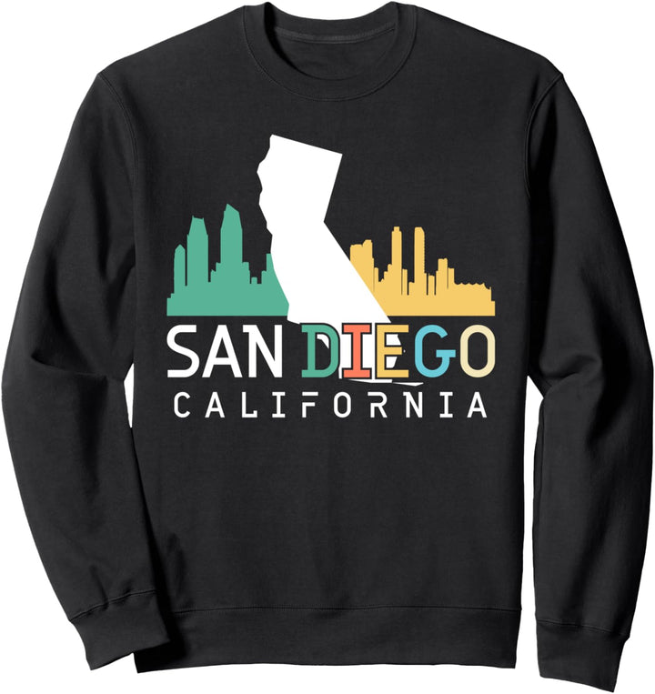 San Diego CA Palmen California Souvenir Retro Vintage Sweatshirt