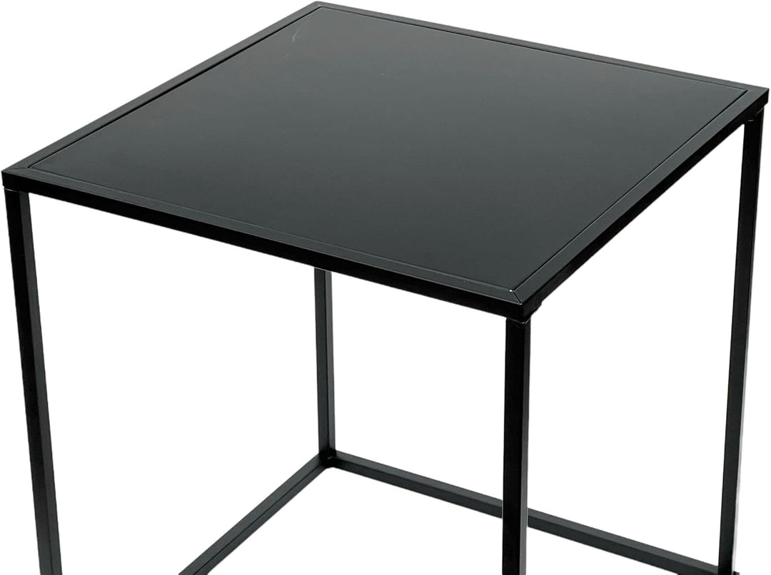 DanDiBo Couchtisch Schwarz Metall S Beistelltisch Wohnzimmer 96252 Tisch Beistelltisch 42 cm Sofatis