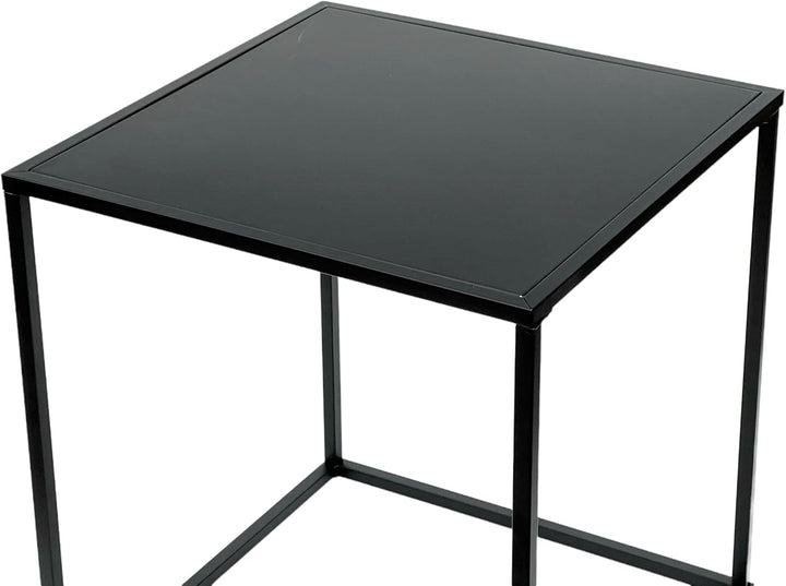 DanDiBo Couchtisch Schwarz Metall S Beistelltisch Wohnzimmer 96252 Tisch Beistelltisch 42 cm Sofatis