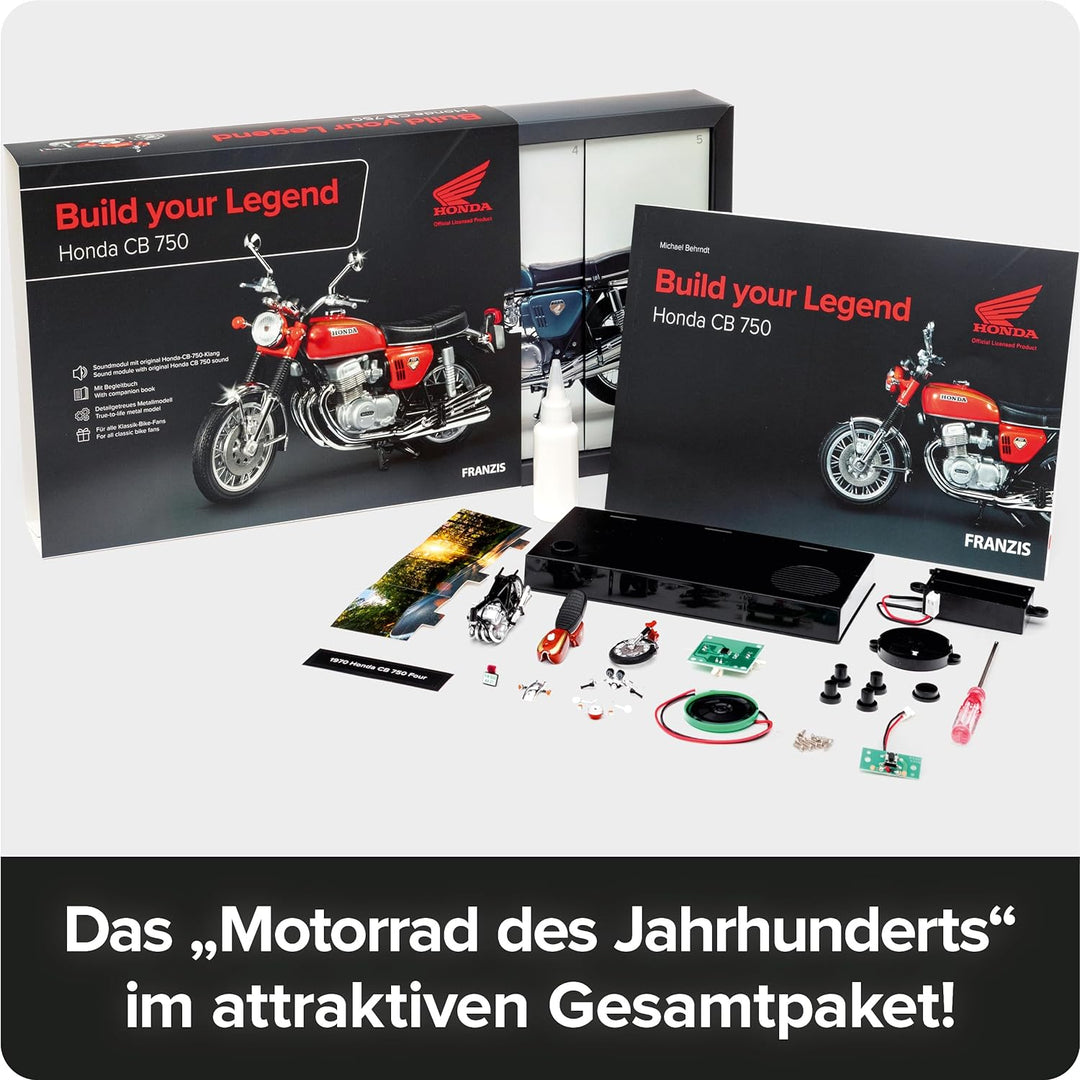 FRANZIS 67215 CB 750 Modellbausatz, Honda Modell, Rot