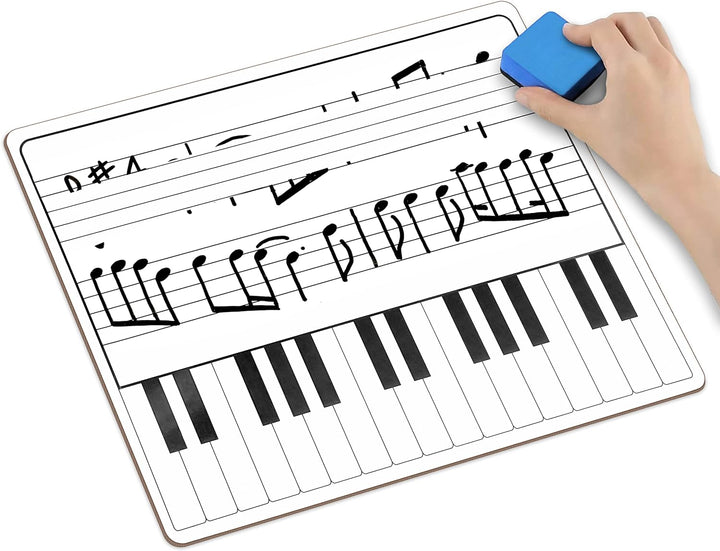 Whiteboard mit Tastatur, trocken abwischbar, 28,9 x 35,6 cm, langlebig, tragbar, doppelseitig, für K