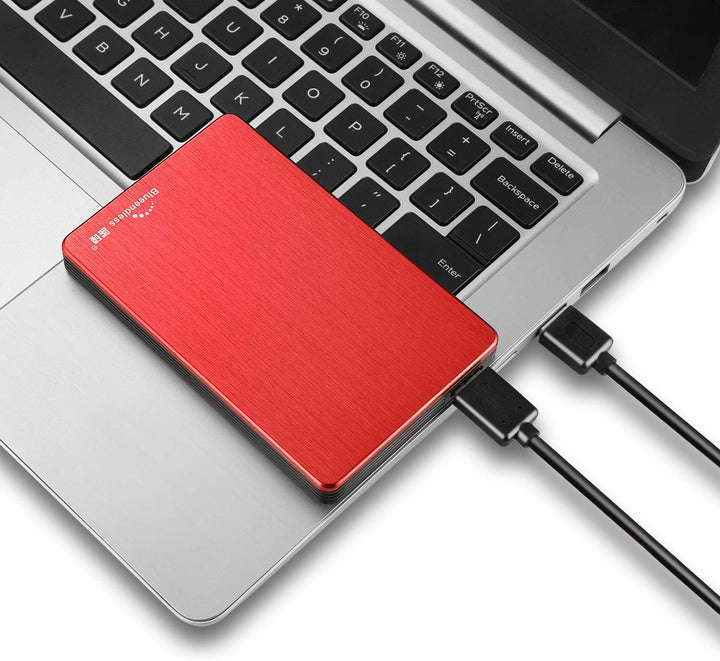 Tragbare externe Festplatte USB 3.0 6,3 cm (2,5 Zoll) für PC, Laptop, Computer (320GB, rot) Rot 320