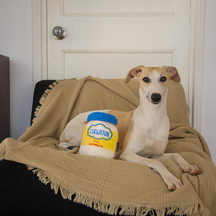 CHEWFFON Hundespielzeug, Interaktives Mayonnaise Jar Puzzle, Schnüffelspielzeug zur geistigen Stimul