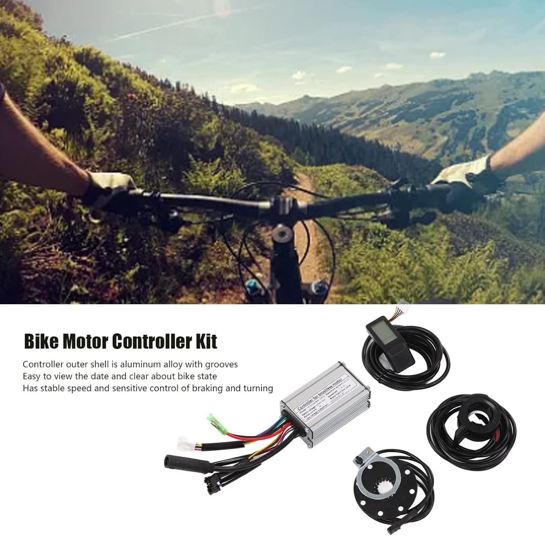 BuyWeek Elektrofahrrad Brushless Motor Controller Kit, 36V/48V 250W E-Bike Bürstenlose Motor 15A Rec
