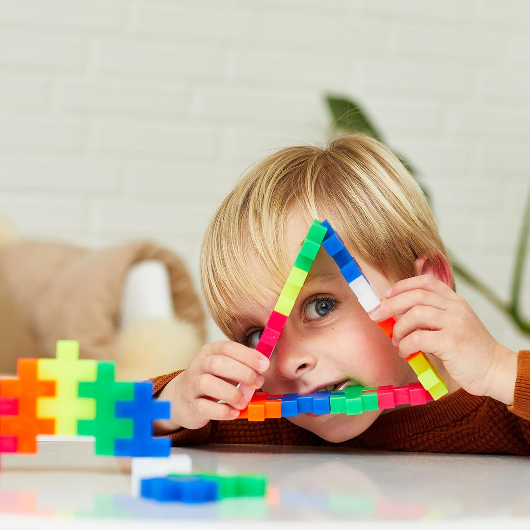 Plus-Plus 9603411 Kreativ-Bausteine, Big Neon Set, Geniales Konstruktionsspielzeug, 100 Teile