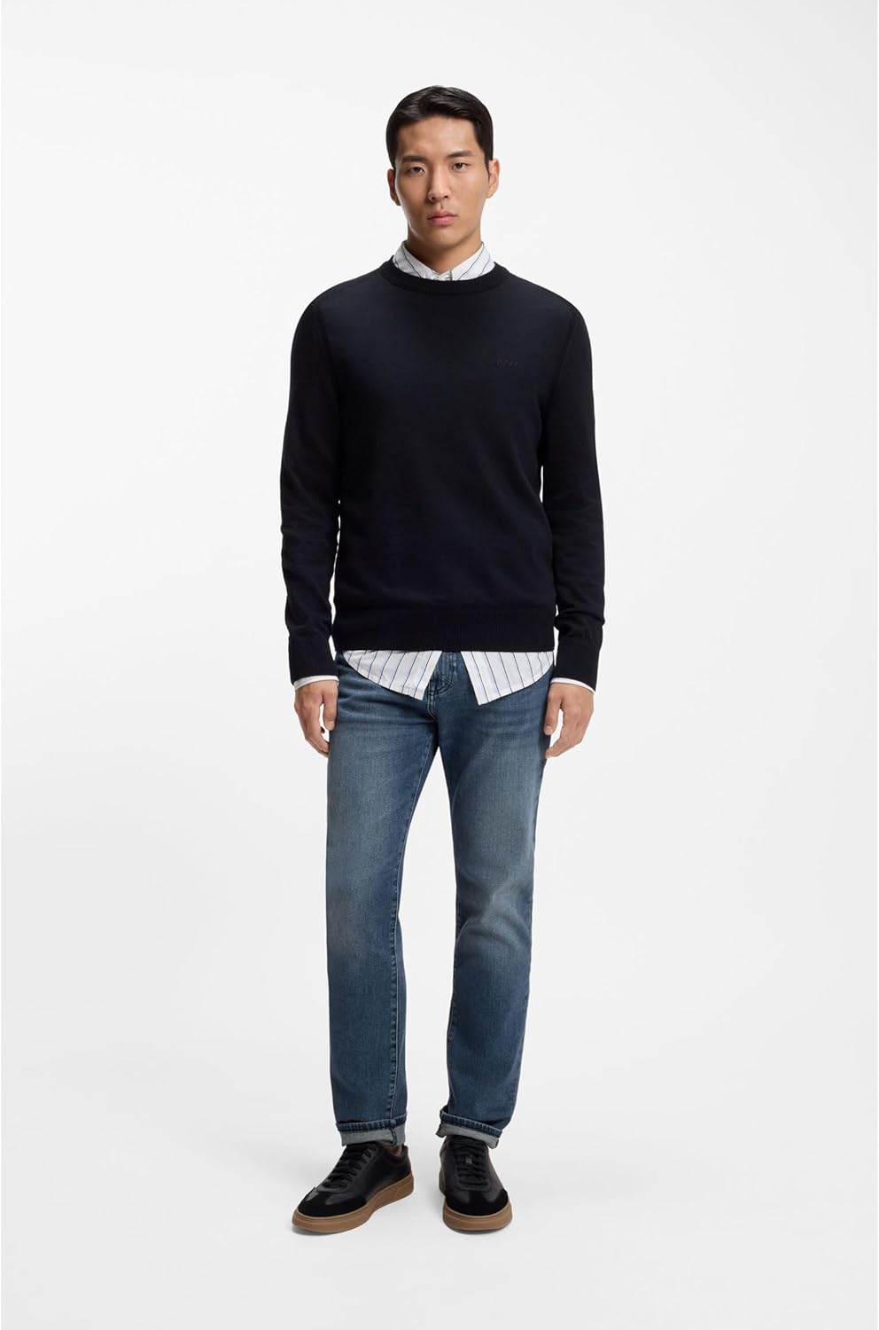 BOSS Herren Re.Maine BC-C Schwarze Maine Regular-Fit Jeans aus bequemem Stretch-Denim 29W / 32L Mitt