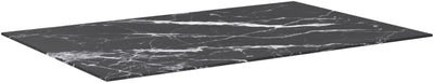 homiuse Tischplatte Schwarz 100x62 cm 8 mm Hartglas in Marmoroptik Rechteckig Desktop Gehärtetes Gla