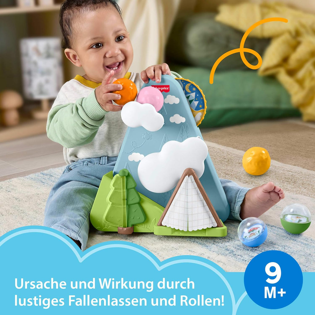 Fisher-Price Babyspielzeug Camping-Freunde Kullerberg, Aktivitätsspielzeug zum Hinterherkrabbeln für