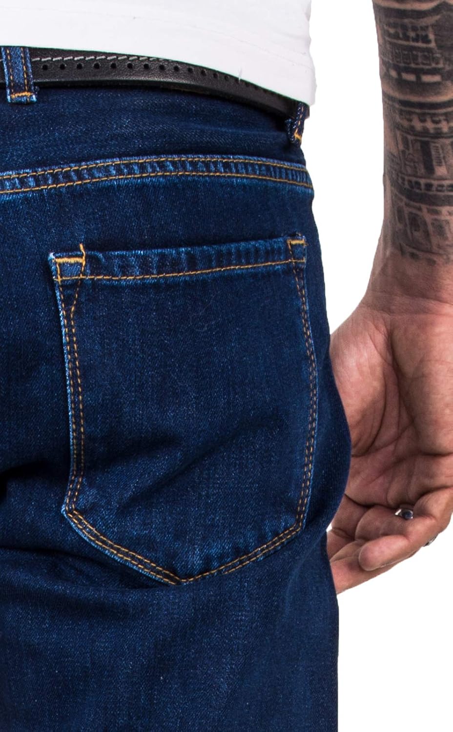 Rock Creek Herren Jeans Hose Denim Blau Straight-Cut Gerades Bein RC-2091 29W / 30L Dunkelblau - Rc-