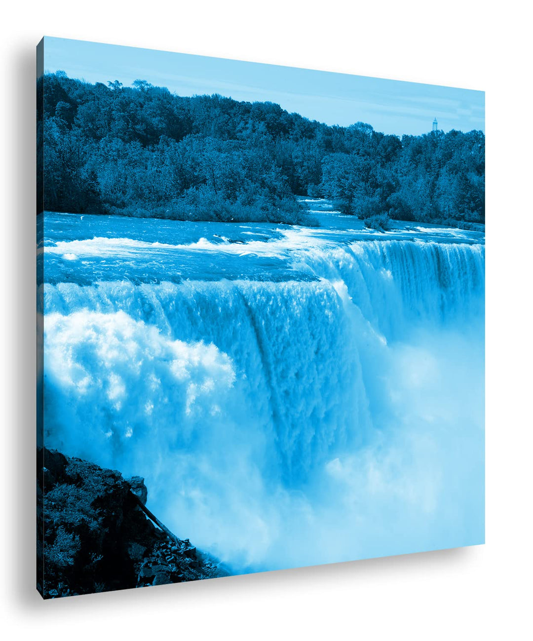deyoli schöne Niagara Wasserfälle im Format: 60x60 Effekt: Zeichnung als Leinwandbild, Motiv auf Ech