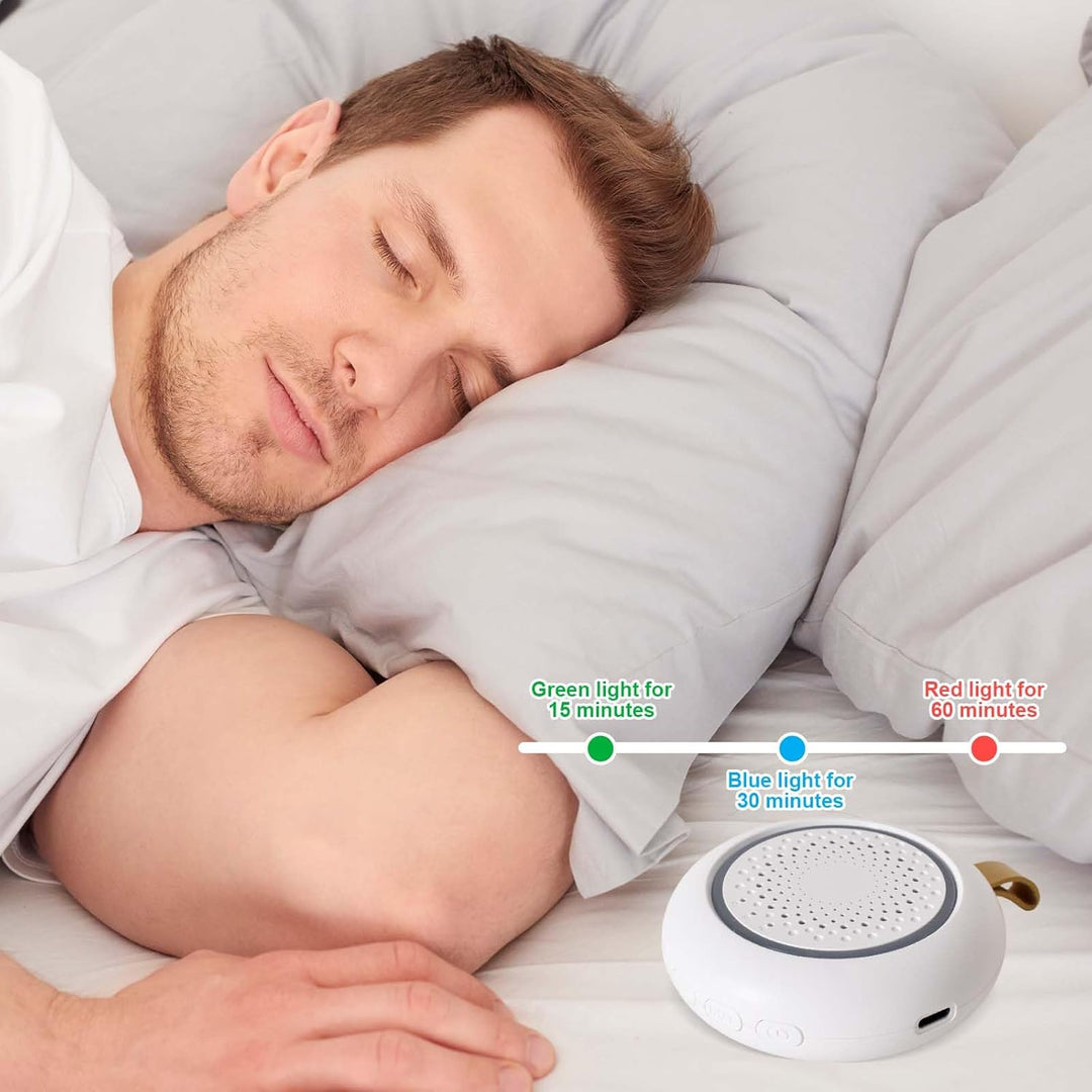 Tragbare White Noise Machine Baby, 24 Beruhigende Geräusche, Einschlafhilfe Babys Erwachsene, Weisse