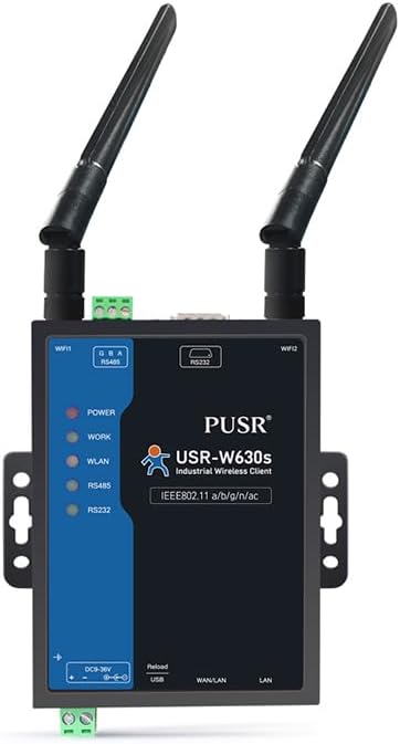 PUSR Industriequalität Dual Band WIFi5 Wireless Client Modbus Gateway MQTT 2 Ethernet-Ports Seriell