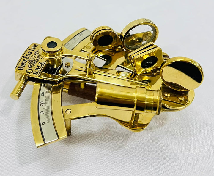 Roorkee Instruments (INDIA) solider Messing-Sextant, White Star Line, Titanic-Fanartikel, 12,7 cm
