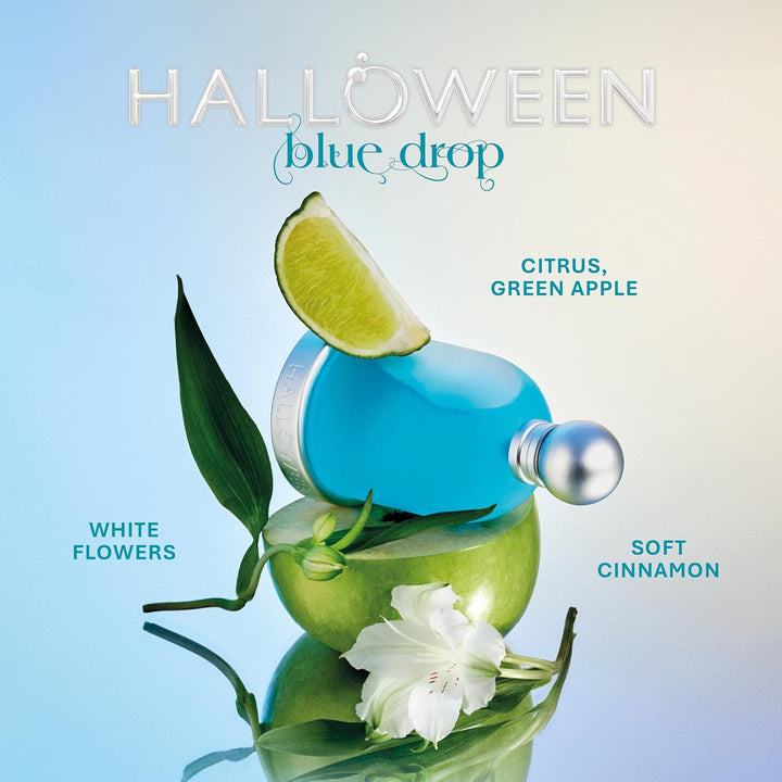 Halloween Blue Drop, Eau de Toilette für Frauen, holziger Duft, 100ml Zerstäuber 100 ml (1er Pack),