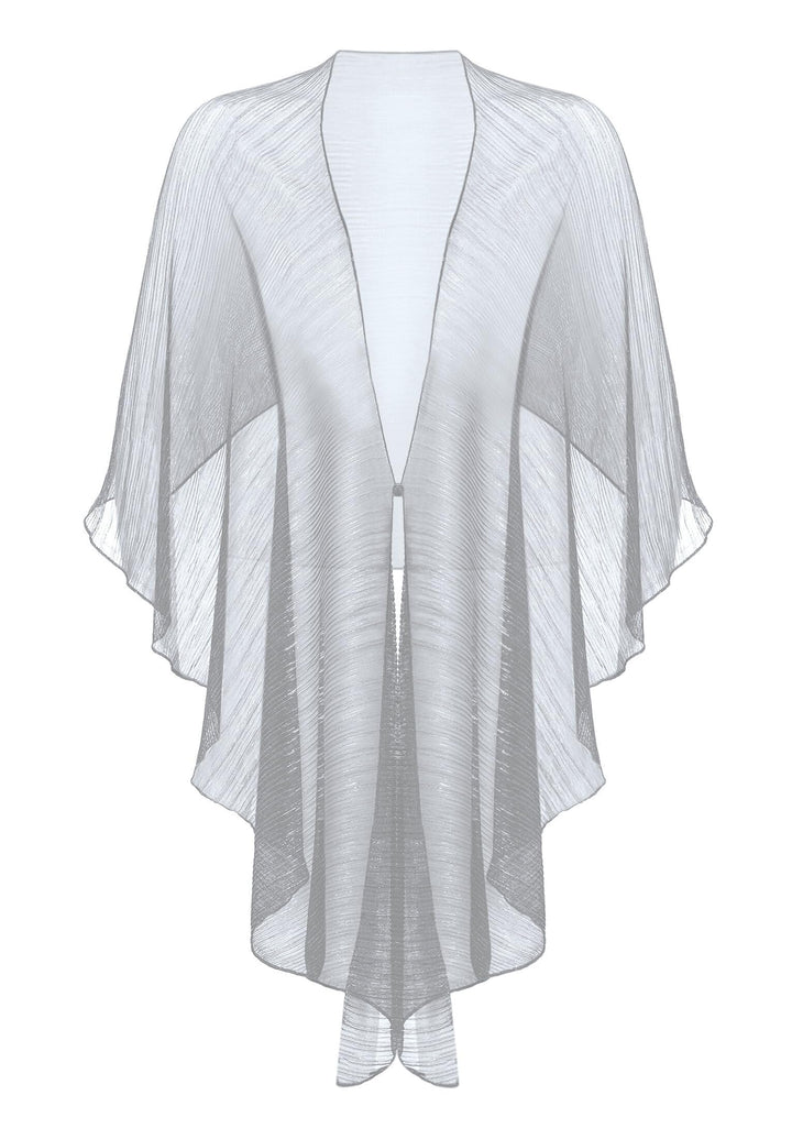 Vera Mont Damen Cape im Glitzer-Look Standard Einheitsgrösse Grau/Silber, Standard Einheitsgrösse Gr