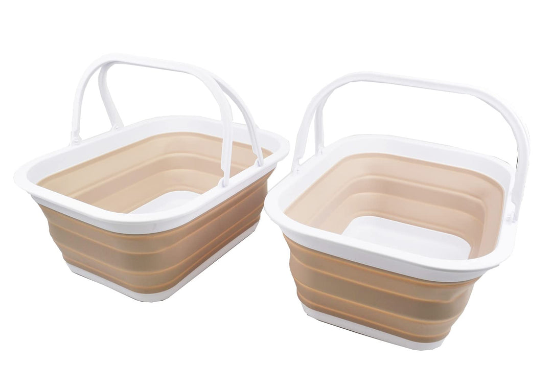 SAMMART 15L Zusammenklappbarer Korb mit Griff - Tragbarer Picknickkorb/Krater für den Aussenbereich