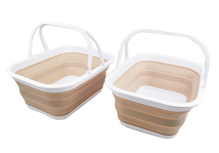 SAMMART 15L Zusammenklappbarer Korb mit Griff - Tragbarer Picknickkorb/Krater für den Aussenbereich
