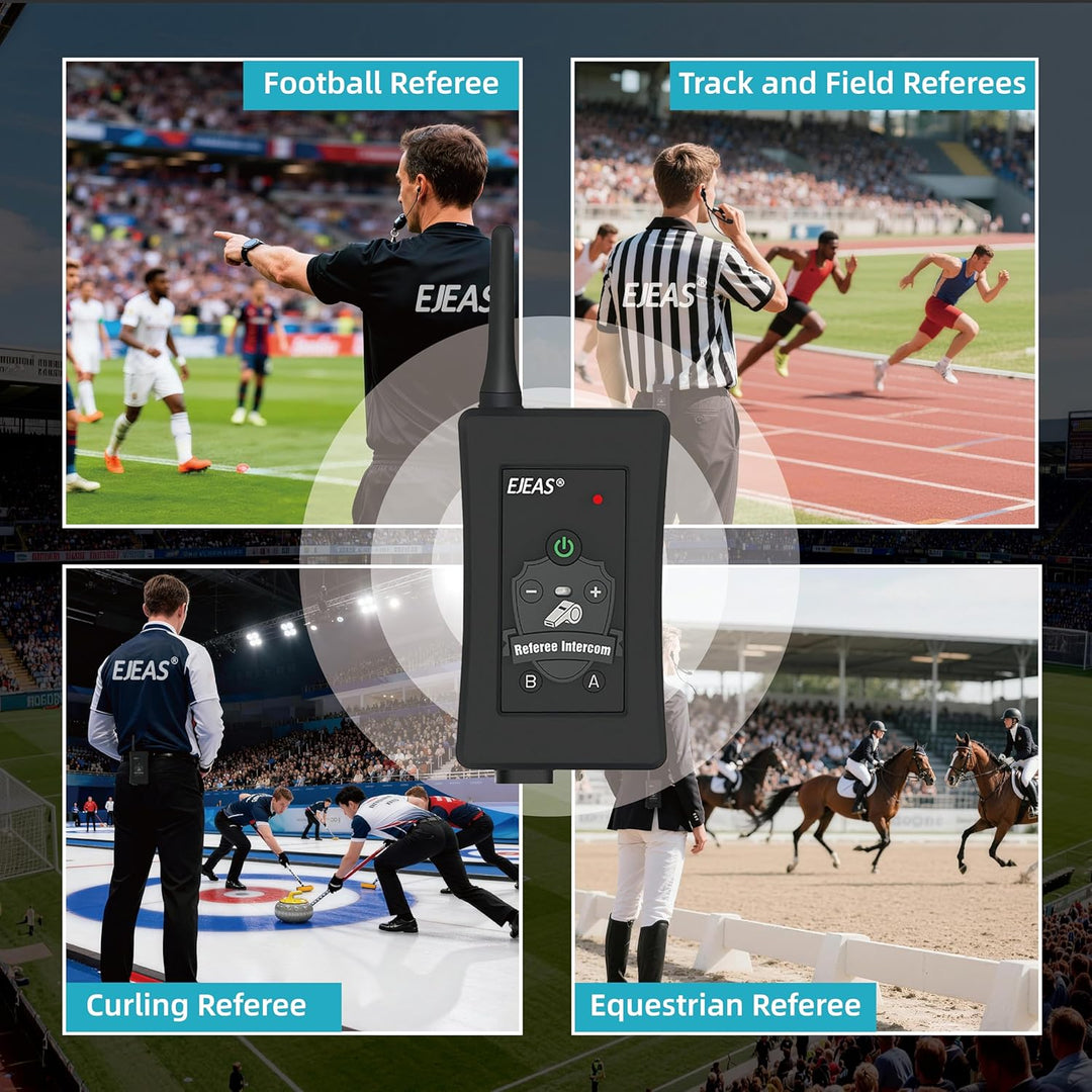 EJEAS FBIM Professionelles Fussball Schiedsrichter Bluetooth Intercom Headset Kommunikationssystem m
